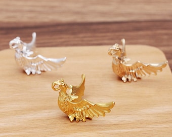 10 Stück Legierung Vogel Charms für die Herstellung von Halskette Schmuck für Frauen Accessoire, Geburtstag Schlüsselanhänger Bastelbedarf, für Ohrringe(7012-436)