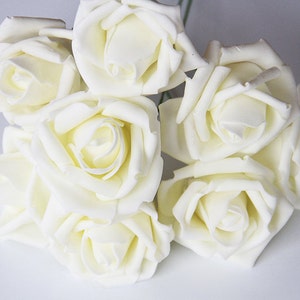 10 pieces/set Artificial Flowers, Wedding Flowers Supplies, Fake Foam Roses, Floral Wedding Decor Bridal Bouquet Flowers122-16 image 4