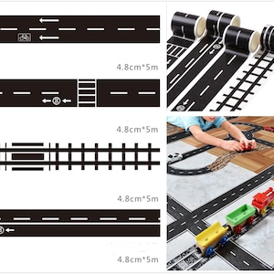 Children's DIY road traffic Paper Tape,Hand Account Material,Road tape,masking paper tape,tape Decoration,Authoring Tools(7020-10)