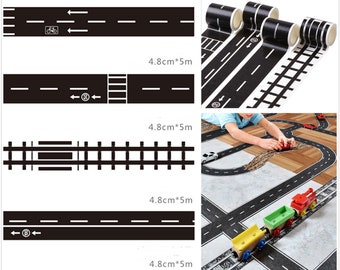 Children's DIY road traffic Paper Tape,Hand Account Material,Road tape,masking paper tape,tape Decoration,Authoring Tools(7020-10)