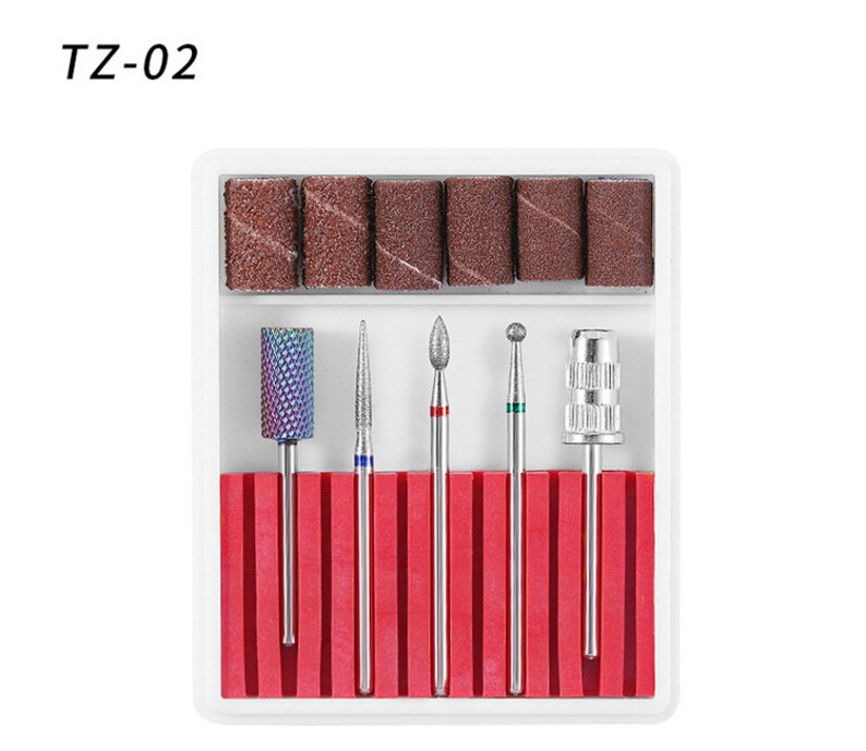 A Set of Nail Drill Bit Quartz Abrasive Tools Electric Drill Etsy