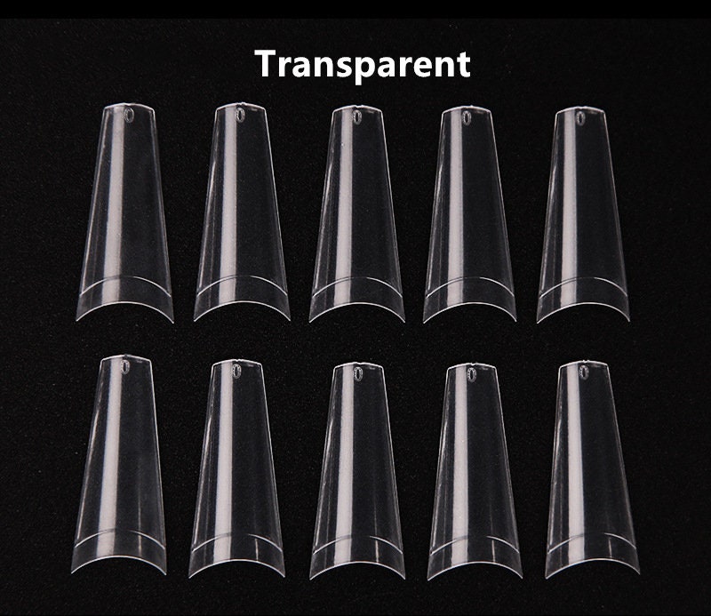 500 Pcs Long Frech Fake Nailscurve Clear Nails Tipspress on - Etsy