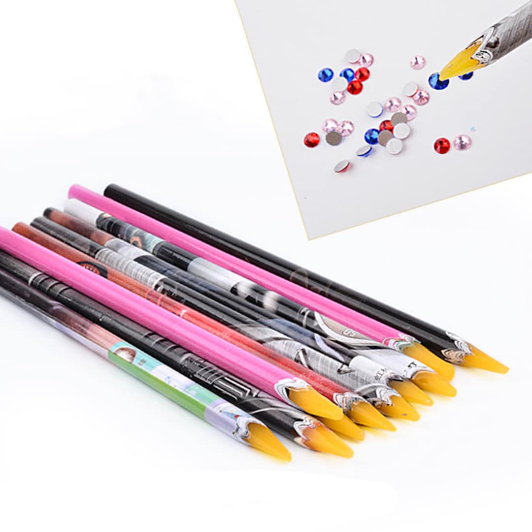DIY Nail Art Rhinestones Jewelry Picking Wax Pencil Pen Picker Dotting –  TweezerCo