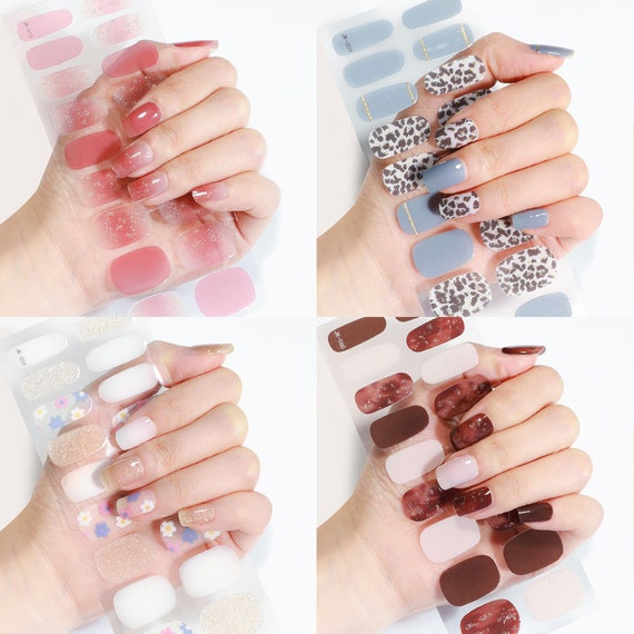 10 Styles Quick Art Sticker, Gel Nail Stickers, Colorful Nail