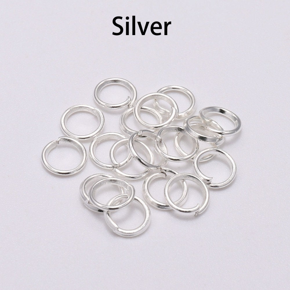 Souarts Silver Color Closed Jump Rings for Necklace Bracelet Jewelry  Making(6mm-100)