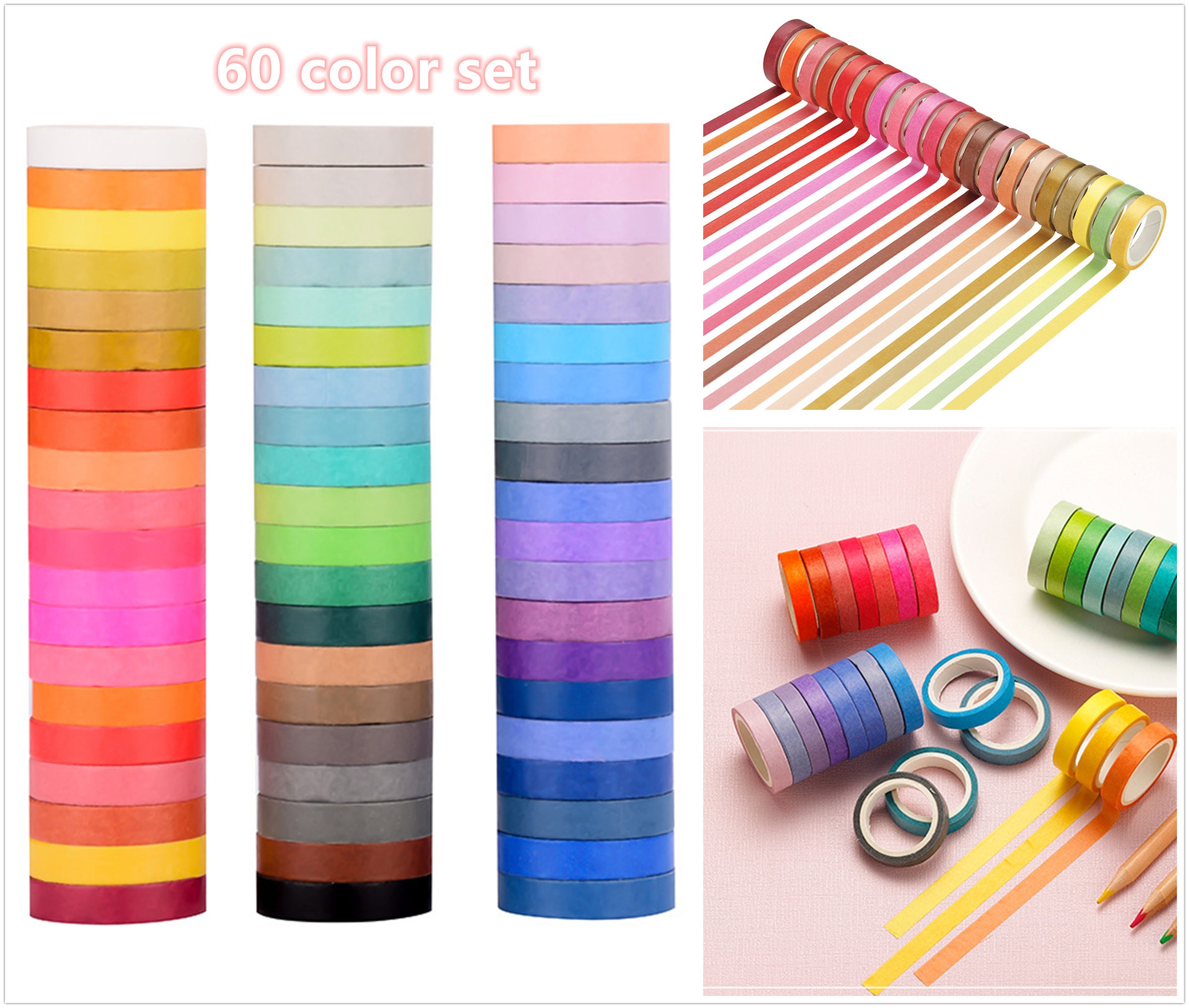 Paper Tape Set Of 6 Colorful 01 - Ujan Creations