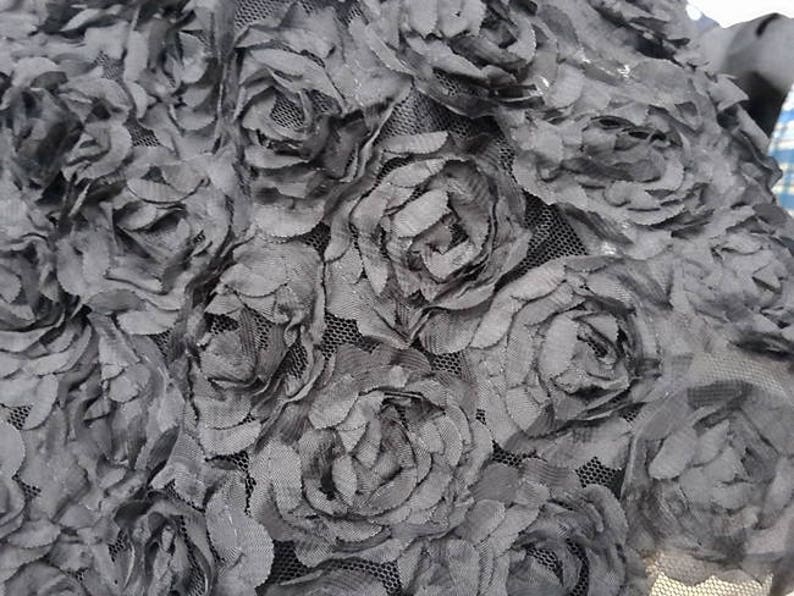 bridal lace fabric,3D flower lace fabric,fabric for bridal,for DIY dress,width 140 cm 86-6 Pinkblackmilk white wedding lace fabric