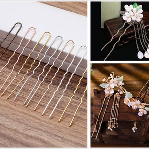 Wholesale Metal Hair Pin,Hair Stick Hair hair accessories Hair Jewelry,Barrette Hair Combs,U Brass hairpins,Hair Combs Blank Base(7000-121)