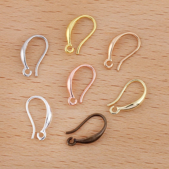 20pcs/50 Pcs 14.58mm Brass Ear Hooks Earrings Clasps Findings Earring Wires  for Jewelry Making Supplies Wholesale7000-197 -  Denmark