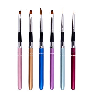 3pcs Acrylic French Stripe Nail Art Liner Brush Set 3D Tips Manicure  Ultra-thin Line Drawing Pen UV Gel Brushes Painting Tools 