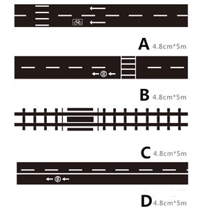 DIY-wegverkeerpapier voor kinderen, handaccountmateriaal, wegtape, maskeerpapier, tape-decoratie, schrijfhulpmiddelen 7020-10 afbeelding 2