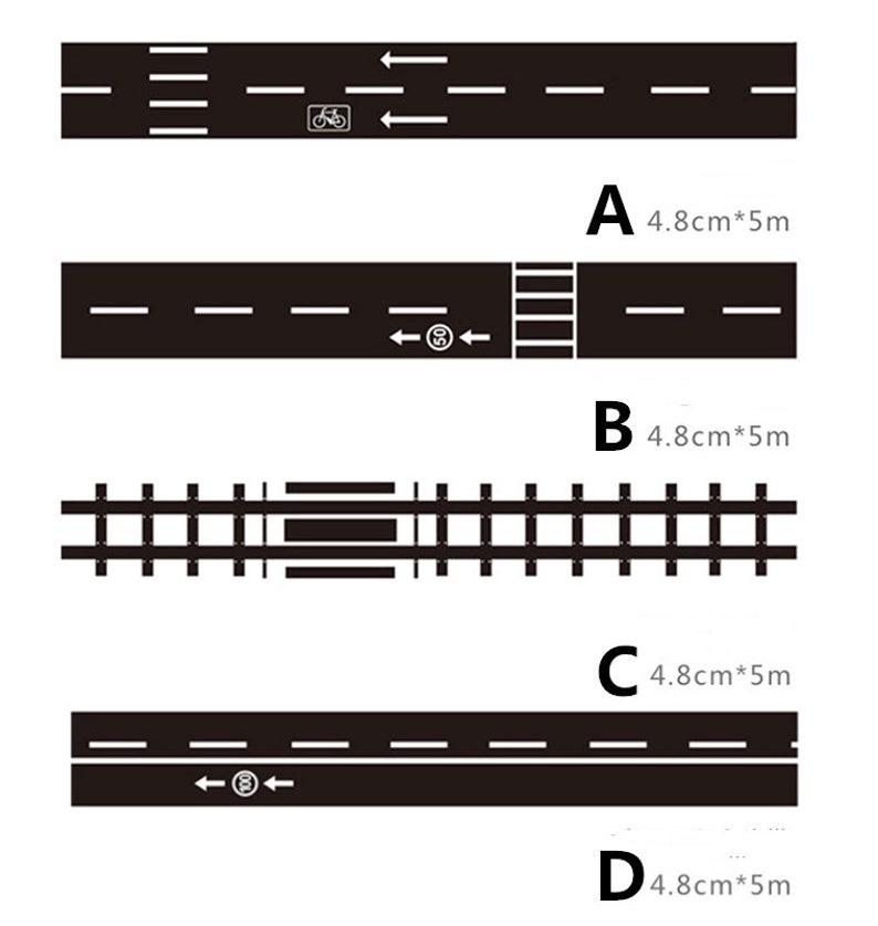 DIY-wegverkeerpapier voor kinderen, handaccountmateriaal, wegtape, maskeerpapier, tape-decoratie, schrijfhulpmiddelen 7020-10 afbeelding 2