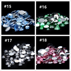 2000 Pcs Resin Rhinestones,flat Back Wedding Dress Clothing Accessories ...
