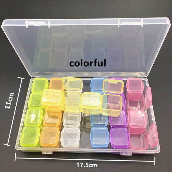 1 Boxes Bead Organizer Box Nail Charm Organizer Box Bead Storage Box Nail  Art Storage Container Glitter Storage Box Small Round Containers Glitter  Con