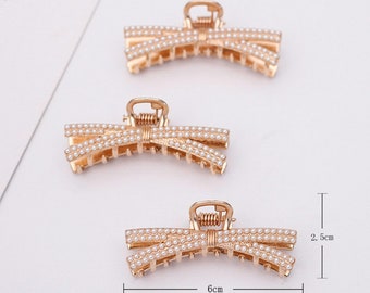 3 pcs Metal Hair clips,hollow bow tie shark clip,Flat Surface Setting,Blank Barrette,Jewelry Making,wholesale(7012-208)