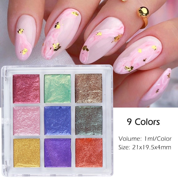 6 Colors Solid Watercolor Paint Set Glitter Solid - Temu