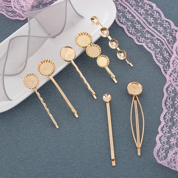 10 Pcs lot 8 10 12 14mm Gold Hair Clips Fashion Hairpin Base for Diy Jewelry Making Pearl Hair Clip Setting Craft Supplies7002 234 Etsy Ireland