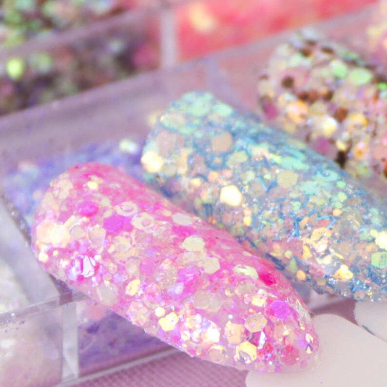 Nail Art Powder Dust Shimmer Decoration Shimmer Glitter Etsy