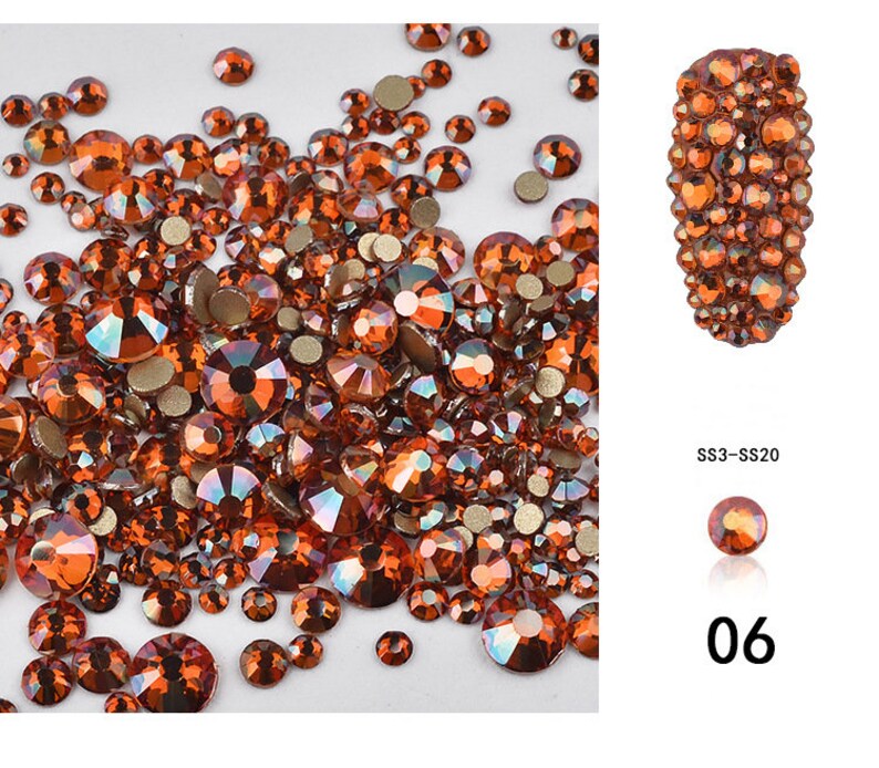 Mixed Size 1440 Pcs SS3-SS20 Flatback Faceted Rhinestonesdiy - Etsy