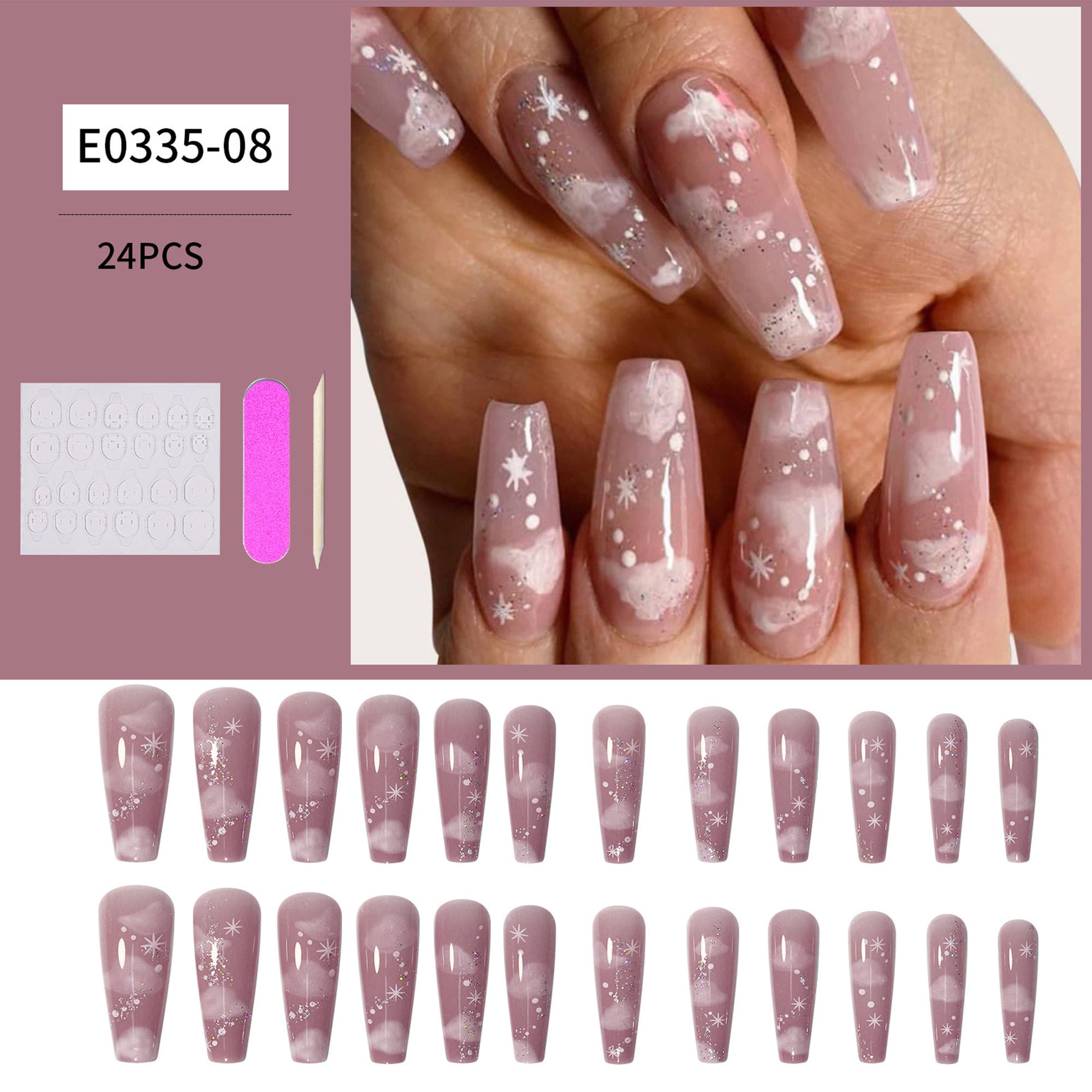 24pcs Complete gel nail kit Wholesale of Korean version of French