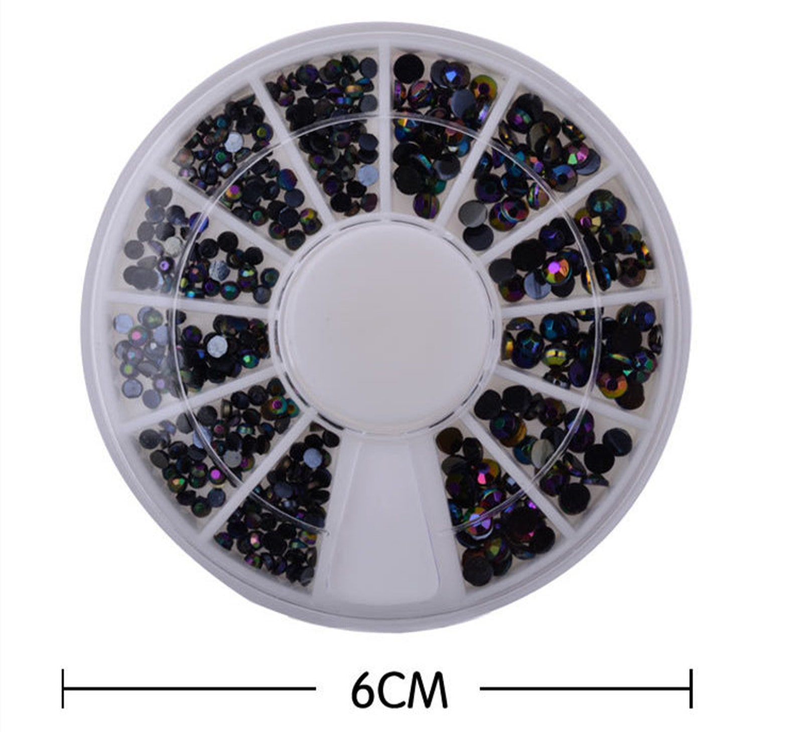 Box of Flat Back JET AB Rhinestonesdiy Deco Bling Mixed Size Etsy