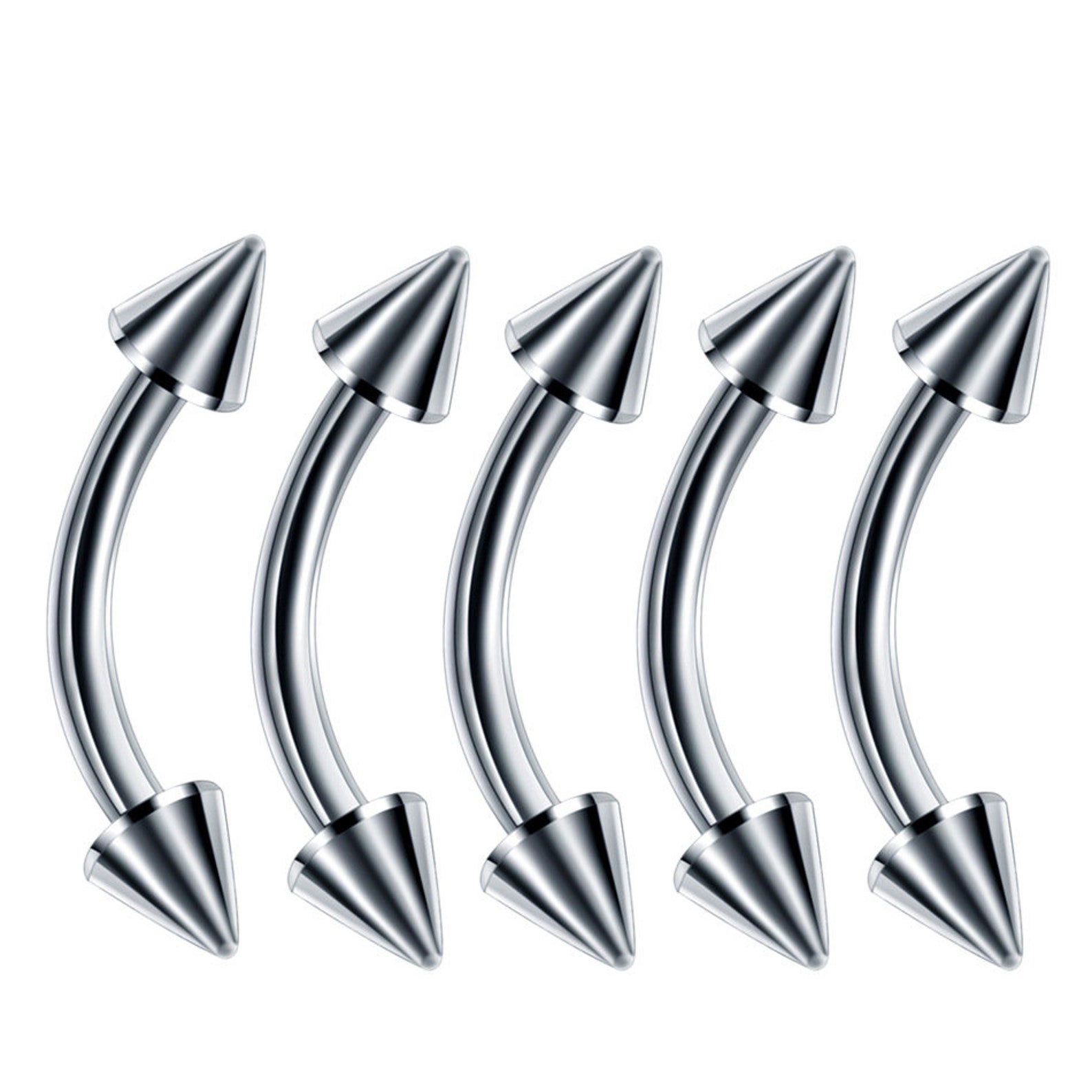 60 Pcs a Set Stainless Steel Anti Allergy Eyebrow Lip Nasal Etsy