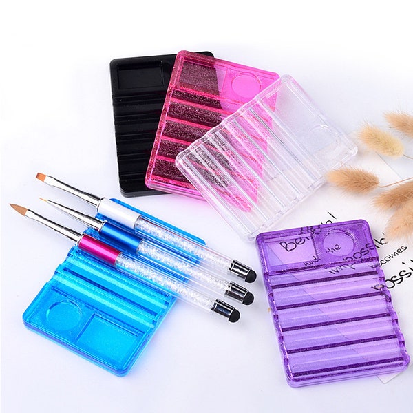 1 pcs Plastic Nail Art Brush Penholder Display 4 Colors New Nails Tools for UV Polish Gel Brush Decoration Pen Carrier(7003-449)