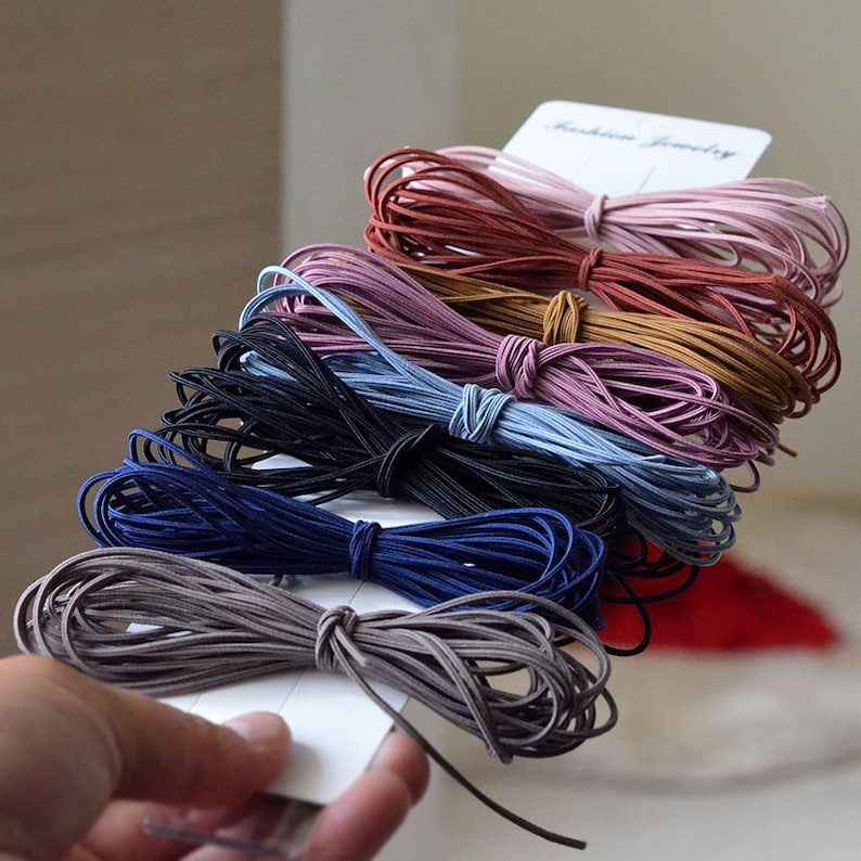 1.5mm Elastic hair cord rubber band,15 colors Safety Head rope Material,Diy Jewelry Making Hair craft supplies,hair band for child7027-4 image 2