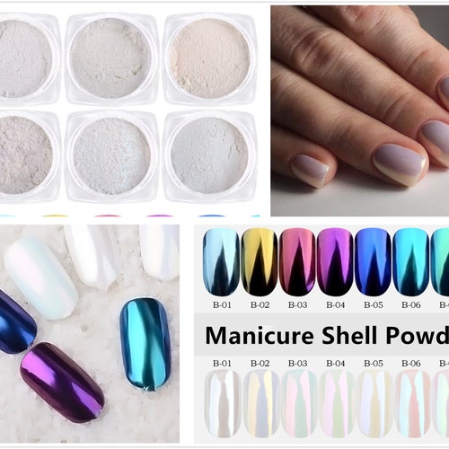 Manicure Shell Powdermirrored Nail Art Powder Dustmagic - Etsy