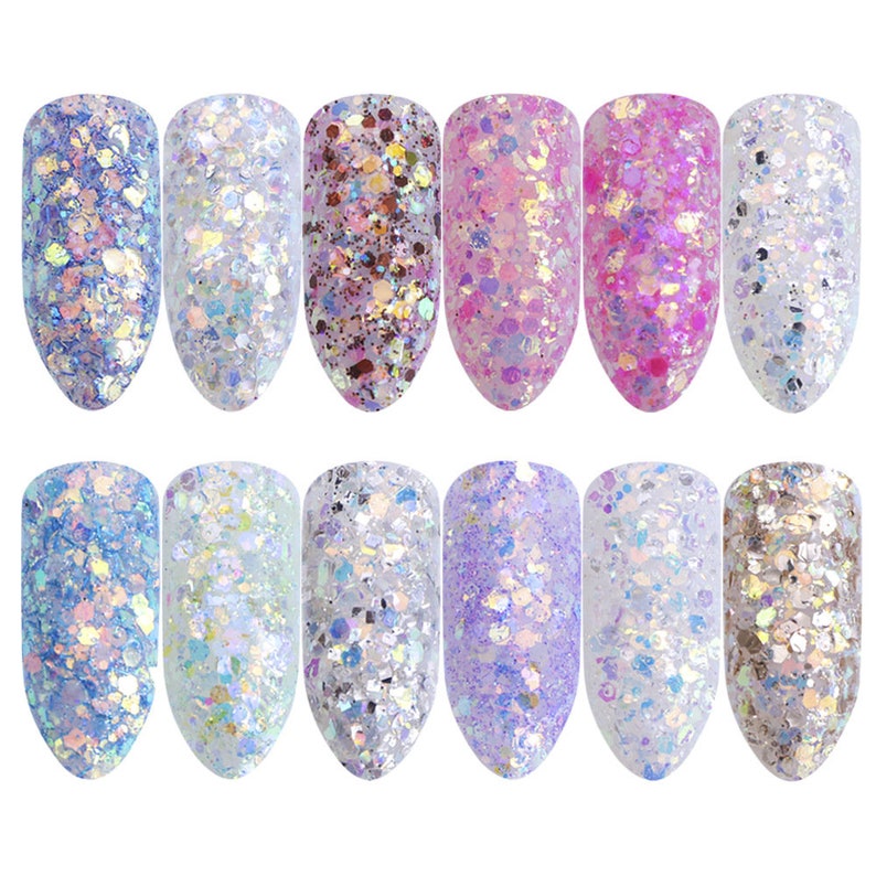 Nail Art Powder Dust Shimmer Decoration Shimmer Glitter Etsy