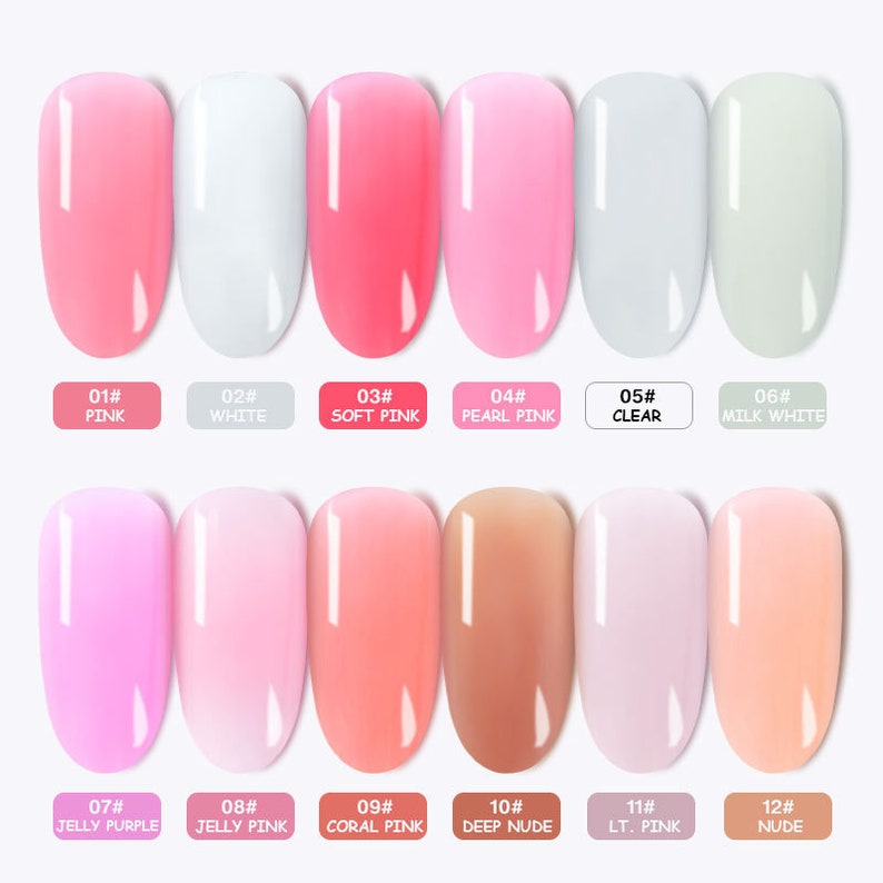 12 colors Nail Gel Nail Extension Bulider Gels Natural Camouflage UV/LED Gel 15ml manicure7003-106 image 3