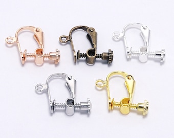 20pcs/Lot French Screw Ear Clip DIY Handmade for Marking Jewelry Earrings Jewelry Finding Parts Wholesale Cheap & high Quality