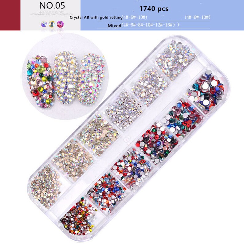 1440 Pezzi Strass Hotfix AB Cristallo 4mm SS16 - Autoadesivi Per Creazione Gioielli, Nail Art E Decorazioni Fai Da Te