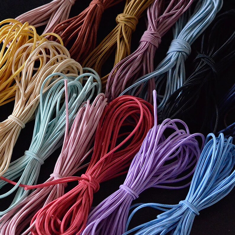 1.5mm Elastic hair cord rubber band,15 colors Safety Head rope Material,Diy Jewelry Making Hair craft supplies,hair band for child7027-4 image 3