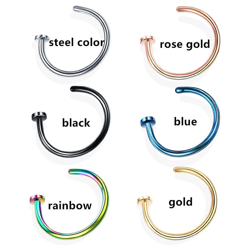 6 Pcs Stainless Steel Anti Allergy Nail Lip Nail Nasal Nail Etsy