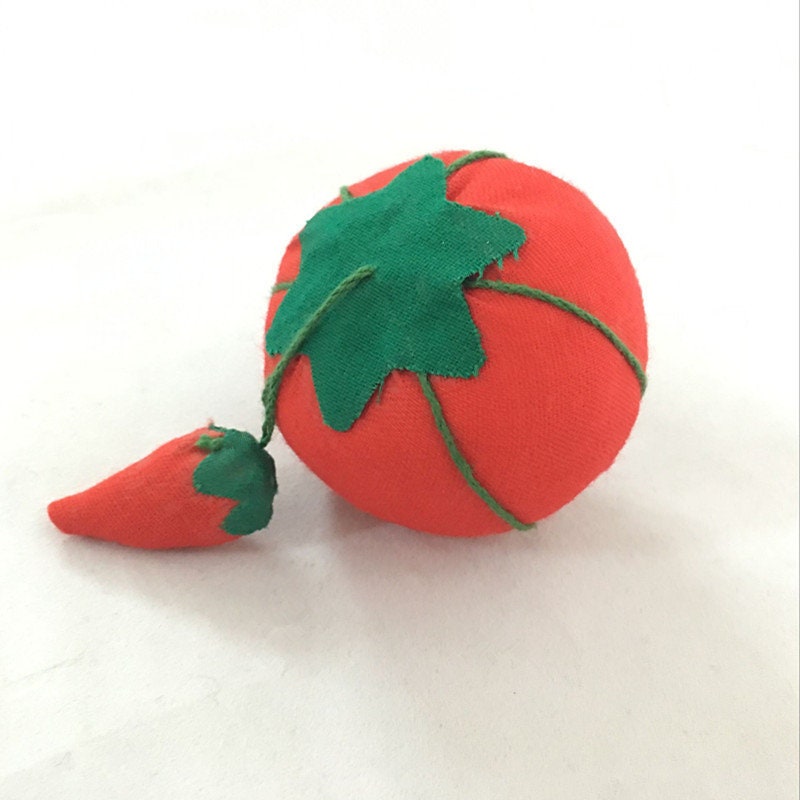 Red Tomato Shaped DIY Craft Needle Pin Cushion Holder Sewing Etsy