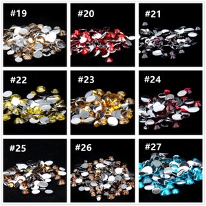 2000 Pcs Resin Rhinestones,flat Back Wedding Dress Clothing Accessories ...