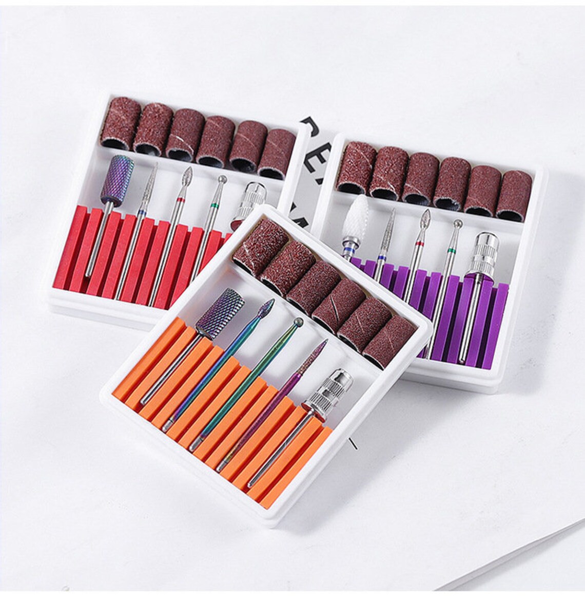 A Set of Nail Drill Bit Quartz Abrasive Tools Electric Drill Etsy