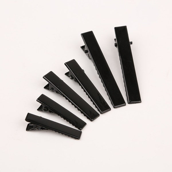 50 pcs/100 pcs black Metal Hair clips,Alligator Clip,Flat Surface Setting Blank Hairpin,Cab Base,Blank Barrette,Jewelry Making(7000-41-1)