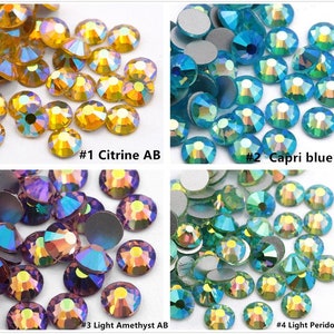 1440 Pcs SS3/SS4/SS5 AB Color Flatback Faceted Rhinestones,diy Deco ...