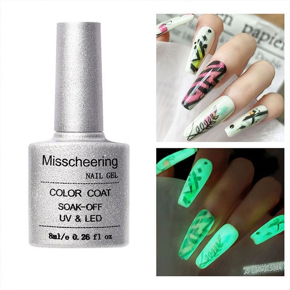 Dark Shiny Neon Nail Luminous Lacquer Varnish Nail Polish Nail Art Glow in  the Dark Fluorescent