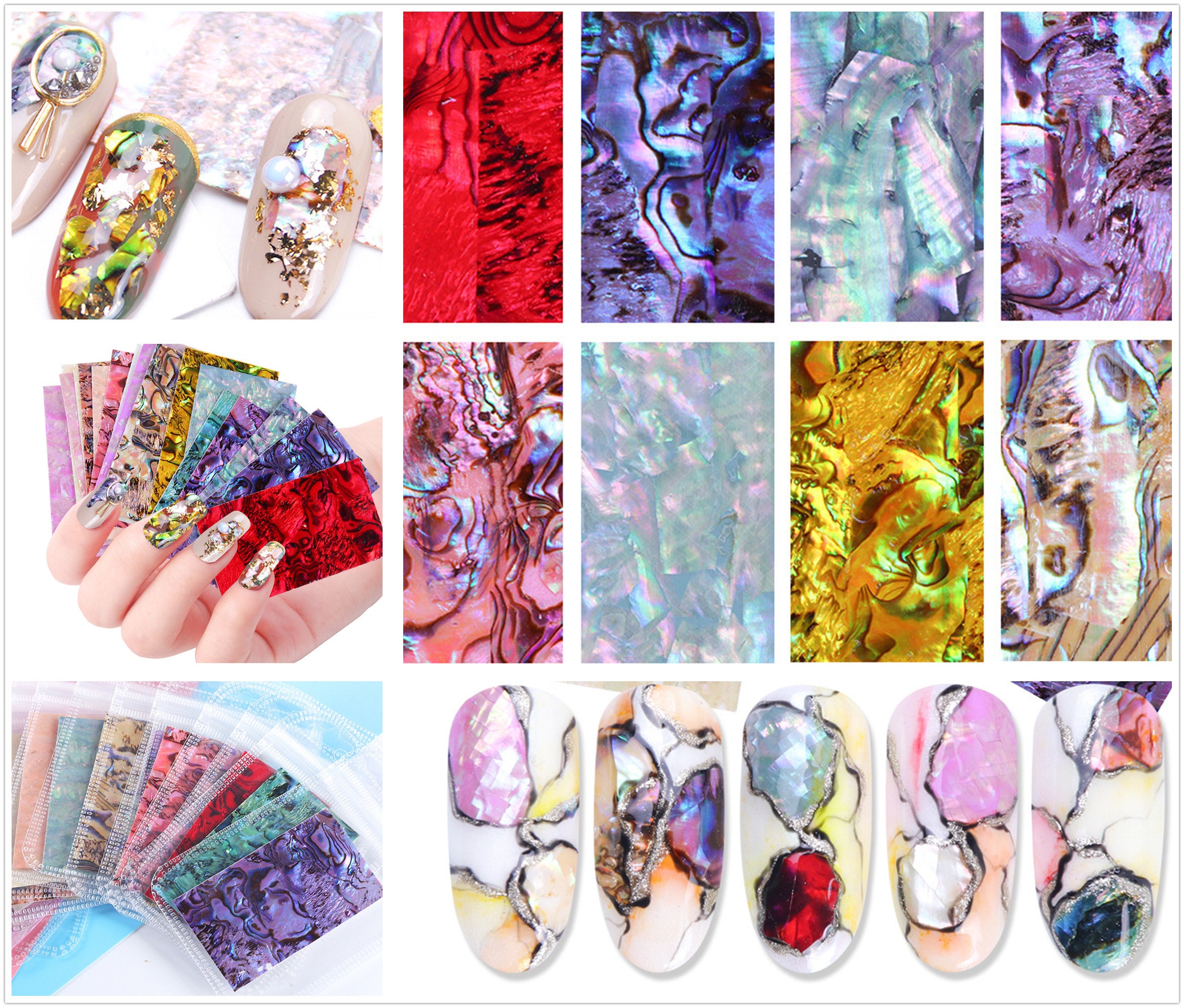 Crystal Iridescent Nail Art Rhinestones flat Back Sparkle - Temu