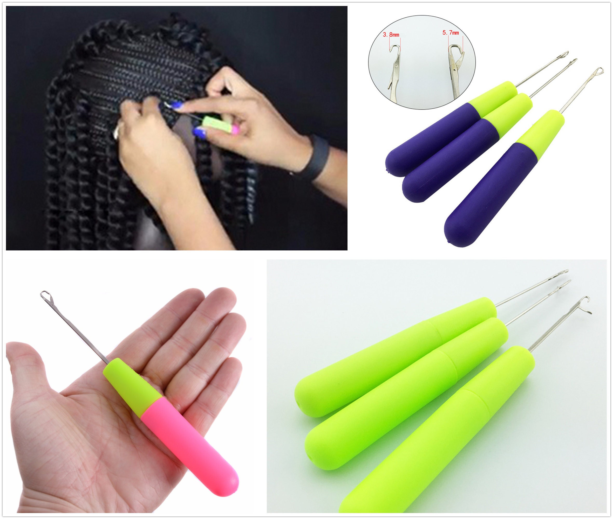 2 Piece 15cm Plastic Knitting Crochet Hook Needles for Jumbo Etsy