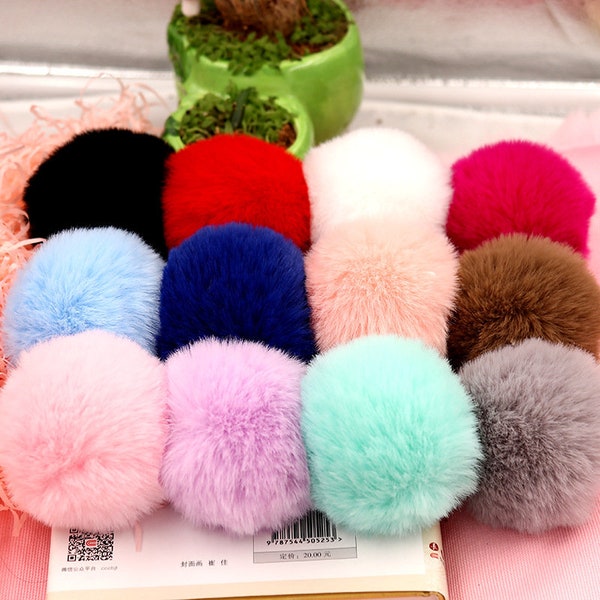 Imitated Rabbit fur Pom Pom, 6cm/8cm Furry pom pom, Large Fur Balls,Fur Ball,Rabbit Fur Pom Pom,Key decoration,Mobile phone pendant(7002-53)