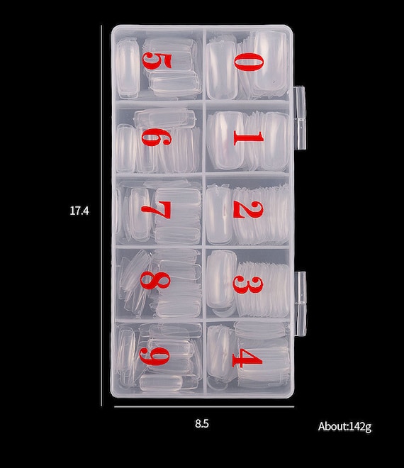 Large Clear Press On Nails Storage Box Empty Plastic Press - Temu