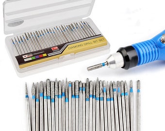 30 pcs a set Nail Cone Tip Tungsten steel Drill Bits Electric Cuticle Clean Rotary For Manicure Pedicure Grinding Head Sander Tool(7003-420)