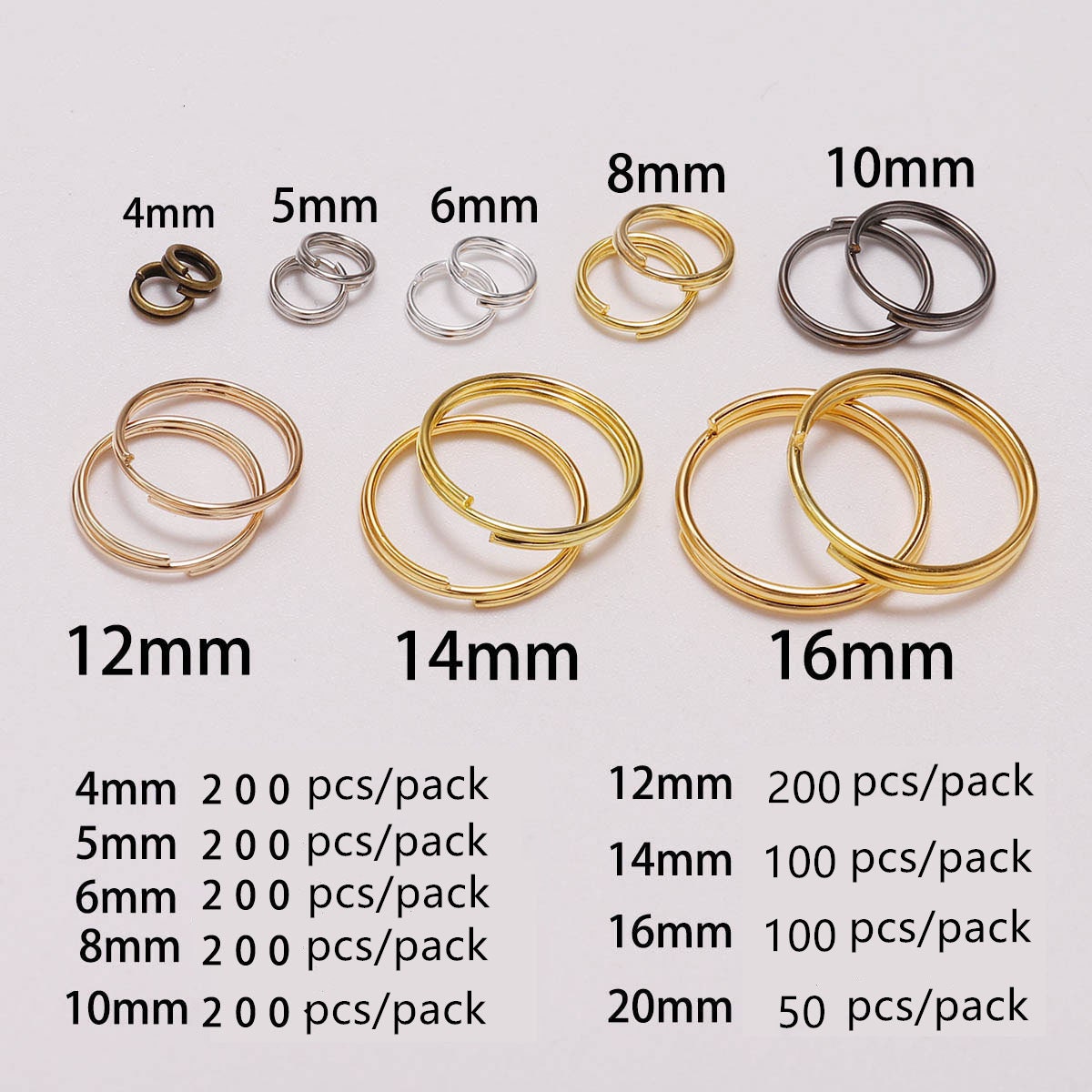 Open Jump Rings Split Rings Connectors Colorful Alloy Jump - Temu