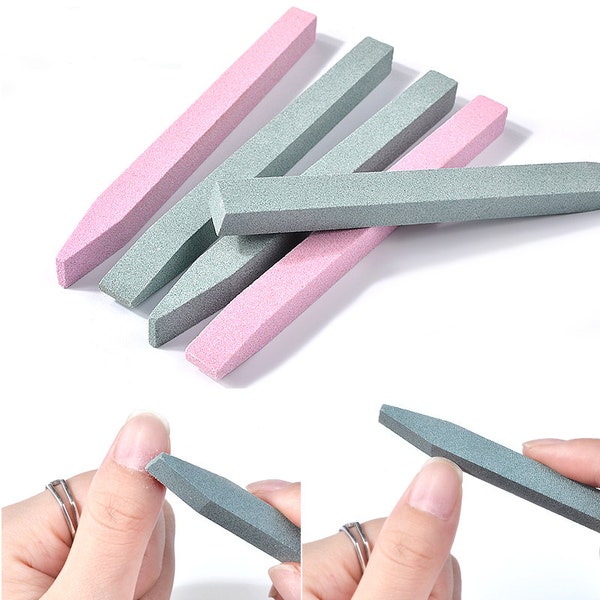 2 pcs Nail Art Grinding Stone Bar File Exfoliate Quartz Scrub Carving Rod Cuticle Remove Stick Pusher Dead Skin Manicure Care Tool(7003-155)