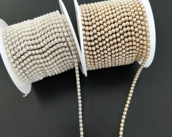 Cadena de perlas de 2,5 mm para la fabricación y el embellecimiento de la joyería, para la fabricación de joyas de la pulsera del collar, al por mayor barato y de alta calidad (7000-53)