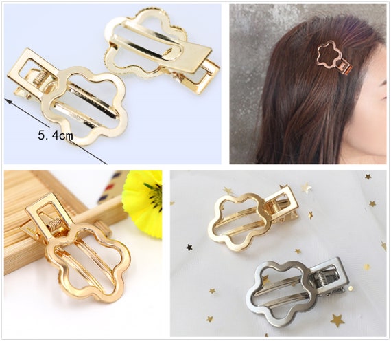 10Pcs/lot Hair Clips Fashion Hairpin Blank Base for Diy Jewelry Making Pearl Hair Clip Setting craft supplies(7002-37)